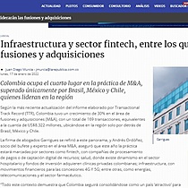 Infraestructura y sector fintech, entre los que liderarn las fusiones y adquisiciones